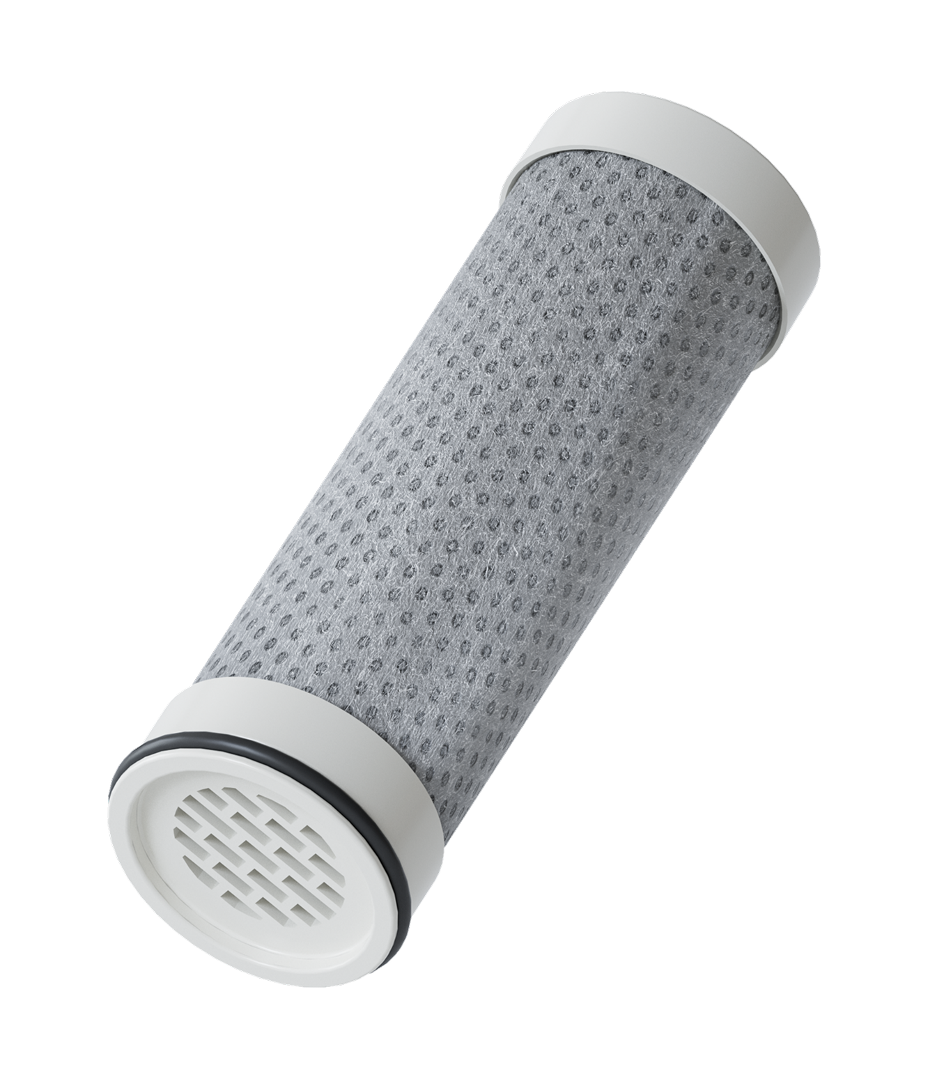 3D vizualizace ACF filtru Zenea se strukturou aktivního uhlí pro zachycení chlóru nečistot a pesticidů ze sprchové vody